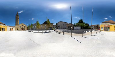 La place du chevalier d'Antras à Marciac - Arnaud Villefranque
